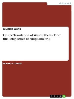 cover image of On the Translation of Wushu Terms
